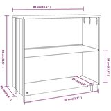  Komoda HAMAR svjetlosiva 85 x 35 x 80 cm od masivne borovine | shoptok.hr