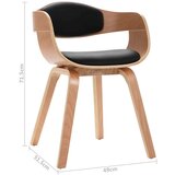 Jedilni stoli 6 kosov ukrivljen les in umetno usnje, (20764065) | Shoptok.si