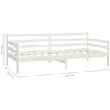  Dnevni ležaj s madracem 90 x 200 cm bijeli od masivne borovine | shoptok.hr