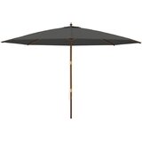  Vrtni suncobran s drvenim stupom antracit 400x273 cm | Eponuda.ba