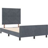vidaXL Postelja Temno Siva 120x200 cm Velur | Shoptok.si