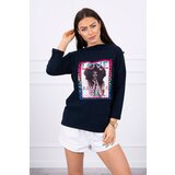 Kesi Blouse with American Girl graphics dark blue Cene