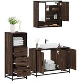 vidaXL 3-dijelni set kupaonskog namještaja boja smeđeg hrasta drveni | shoptok.hr