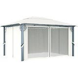 Paviljon z zaveso 400x300 cm krem aluminij | Shoptok.si