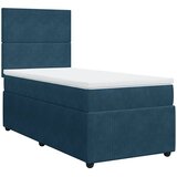 Box spring krevet s madracem tamnoplavi 90x200 cm baršunasti | Eponuda.com