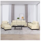 vidaXL 4-dijelni set sofa s jastucima krem od umjetne kože | shoptok.hr