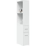 Maison Chic Ozka kopalniška kredenca - Kopalniška omarica - Kopalniški kabinet s kolesi bela inženirski les, (21794862) | Shoptok.si