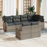  Sjedeća garnitura za vrt 7 kom. Siva poliratan 234 x 124 x 85 cm | Shoptok.si