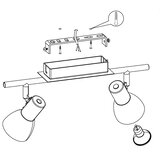 Eglo barnham spot/2, led, 2x3,3w, 2x240lm, bakar/crna/čelik QV3XQ3D | Eponuda.com