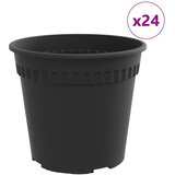  Okrugla saksija za cveće 24 pcs Crna Ø 19 x 16 cm Plastika | shoptok.hr