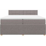  Krevet s oprugama i madracem smeđesivi 200x200 cm od tkanine | shoptok.hr