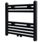 vidaXL kupaonski radijator za ručnike s prečkama ravni crni 480 x 480 mm cijene