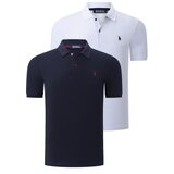 Dewberry DUO SET T8561 MEN'S TSHIRT-WHITE-NAVY BLUE Cijene
