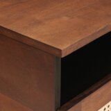 vidaXL Stolići za kavu Smeđa 80 x 54 x 40 cm Trska i čvrsto drvo manga | shoptok.hr
