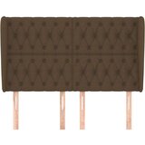  Uzglavlje s ušima tamnosmeđe 147x23x118/128 cm od tkanine | shoptok.hr