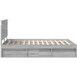  Okvir za krevet s uzglavljem Siva Sonoma 140 x 190 cm | shoptok.hr