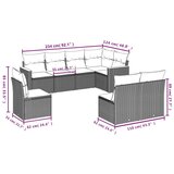  8-dijelni set vrtnih sofa od poliratana s jastucima bež | shoptok.hr