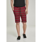 Urban Classics checker shorts red/blk Cene