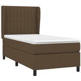  Krevet s oprugama i madracem tamnosmeđi 80x200 cm od tkanine | shoptok.hr