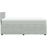 Box spring krevet s madracem svjetlosivi 90x190 cm baršunasti | shoptok.hr