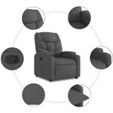  Naslonjač za noge tamnosive tkanine - Ručno guranje unatrag | shoptok.hr