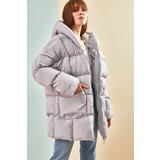 Bianco Lucci Women's Oversized Puffy Coat with Double Pockets Hooded | Shoptok.si