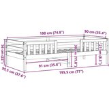  Okvir kreveta voštano smeđi 90 x 190 cm od masivne borovine | shoptok.hr
