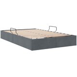  Otomanski krevet s pohranom Tamnosiva 120 x 200 cm Baršun | shoptok.hr