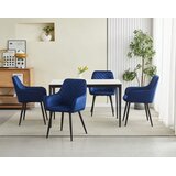 Nana stolica - tamnoplavi baršun / crne noge x 2 | shoptok.hr