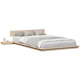 vidaXL Posteljni okvir s omaricami ob postelji 120x200cm iz trdnega lesa | Shoptok.si