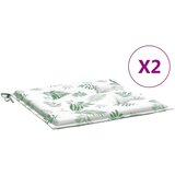  Jastuci za stolice 2 kom s uzorkom lišća 40x40x4 cm od tkanine | shoptok.hr