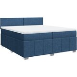 Maison Chic Box spring postelja - Vzmetna postelja z vzmetnico modra 200x200 cm blago SL24657, (21879129) | Shoptok.si