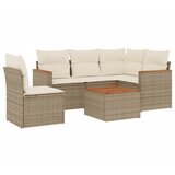  6-dijelni set vrtnih sofa s jastucima bež od poliratana | shoptok.hr