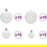 vidaXL Obrnjen umeten božičTree z nizom žogic Zelena 240 cm PVC | Shoptok.si