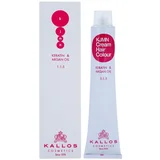 Kallos KJMN Cream Hair Colour Keratin & Argan Oil barva za lase s keratinom in arganovim oljem odtenek 8.11 Light Blonde 100 ml