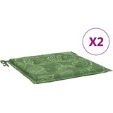  Jastuci za stolice 2 kom s uzorkom lišća 50x50x3 cm od tkanine | shoptok.hr