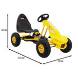  Otroški Go-Kart A-18 na pedala Rumena lea | Shoptok.si