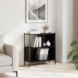  Regal za knjige crni 72 x 28 x 77 5 cm od konstruiranog drva | shoptok.hr