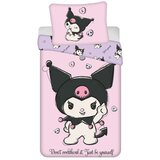 Jerry Fabrics Rožnata enojna bombažna otroška posteljnina 140x200 cm Hello Kitty "Kuromi" – Cene