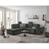 CARRYHOME KOTNA SEDEŽNA GARNITURA, mikrovelur temno zelena | Shoptok.si