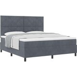 vidaXL Box Spring Krevet s madracem Tamno siva Super King Baršun | shoptok.hr