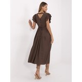 Italy Moda Dress-MI-SK-A2489.21-brown | Shoptok.si
