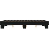  Okvir kreveta crni 140 x 200 cm od konstruiranog drva i metala | shoptok.hr