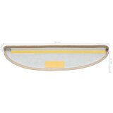  Otirači za stepenice 10 kom 56 x 17 x 3 cm krem | shoptok.hr
