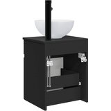  Umivaonik s policom za zid Crna 39 x 35 x 63 cm | shoptok.hr