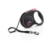 Flexi black design - automatski povodac za pse (pink) s traka Cene