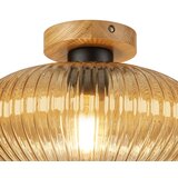PLAFONSKA svetiljka MILOU WOOD 1xE27/15W/230V hrast/dimljeno bež prečnik 29 cm | Eponuda.com