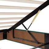  Otomanska postelja z vzmetnico & LED temno zelena 160x200cm, (22054213) | Shoptok.si