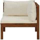  Modularna kutna sofa s krem bijelim jastucima bagremovo drvo | shoptok.hr