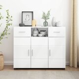  Drveni ormar s ladicama Visoki sjaj bijela 88,5 x 30,5 x 73 cm | shoptok.hr